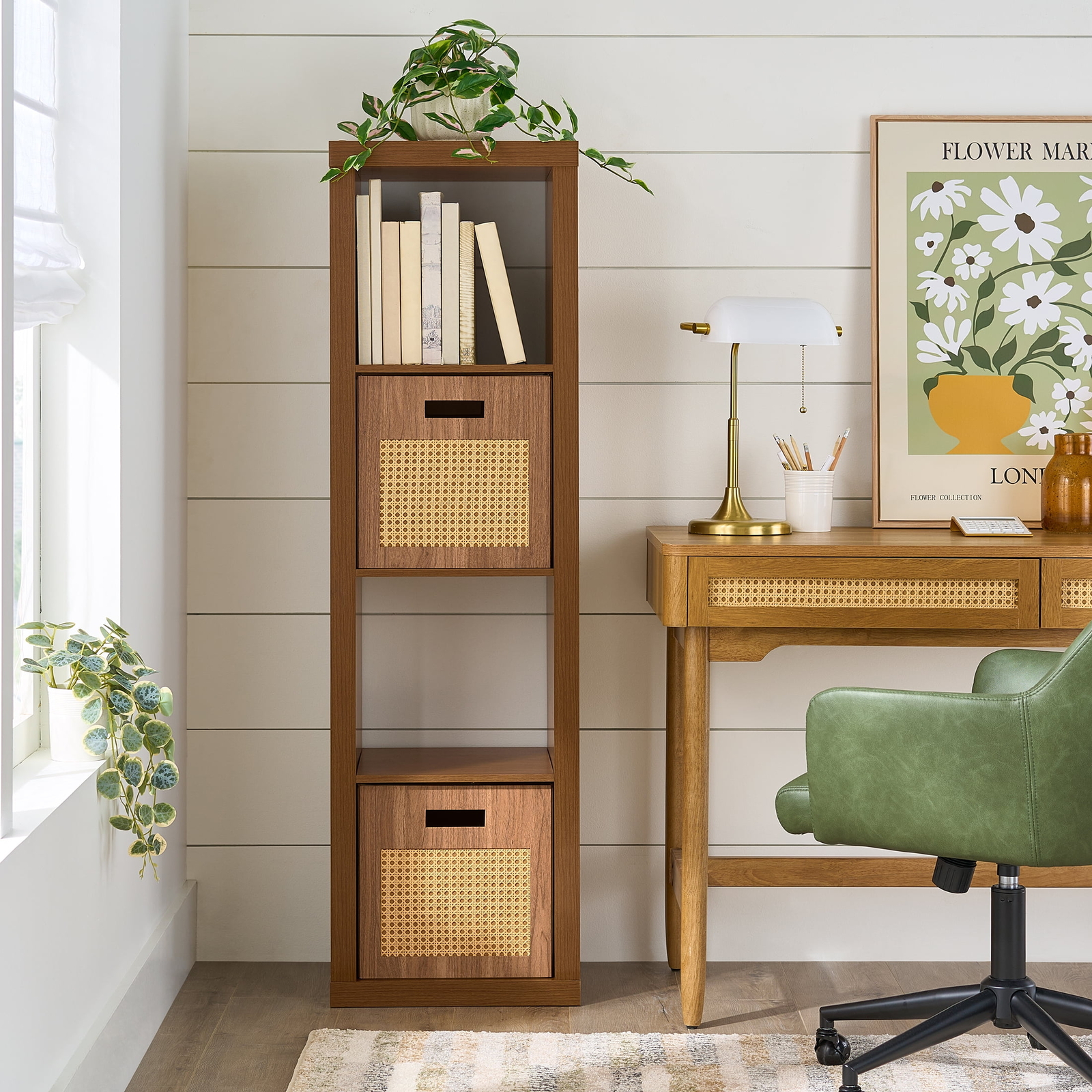 Better Homes & Gardens 4-Cube Vertical Storage Organizer, Acorn