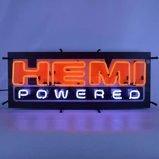 "Hemi Powered" Neon Sign With Backing 5HEMBK w/ FREE Shipping 
