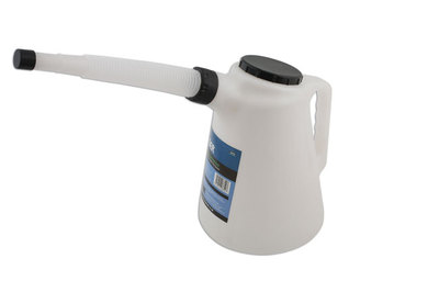 3Pc Oil Measuring Jug with Pouring Flexible Spout with Lid for Car