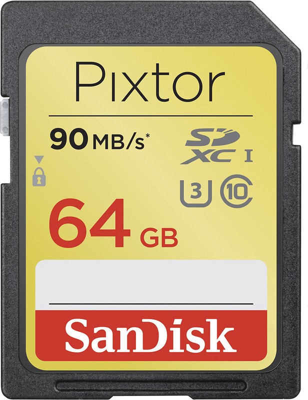 SanDisk Pixtor Advanced 64GB SDXC Class 10 UHS3 Memory Card