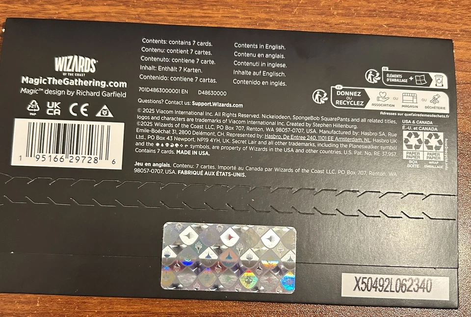 Secret Lair Drop Series SpongeBob Squarepants Legends of Bikini Bottom Non Foil - Image 2 of 2