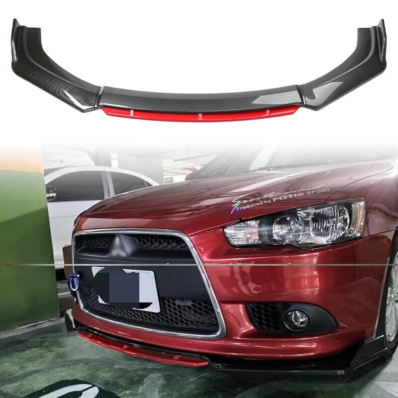 Front Bumper Lip Spoiler Splitter Diffuser For Mitsubishi Lancer 08-15 EVO X10 - image 3 of 4
