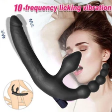 10 Vibration Mode 2in1 Massager Powerful MultiSpeed Women Waterproof