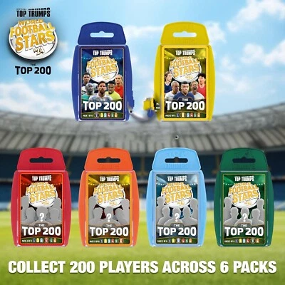 Top Trumps World Football Stars Top 200 Card Games Packs 1- 5 Multi Buy Discount