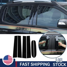 Black PC Window Center Column Pillar Sticker Trim for Ford Ranger 2015-21 US