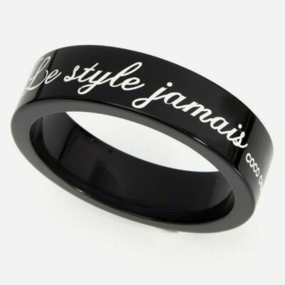  CHANEL Black Logo Bangle - La Mode se Demode. Le Style Jamais 