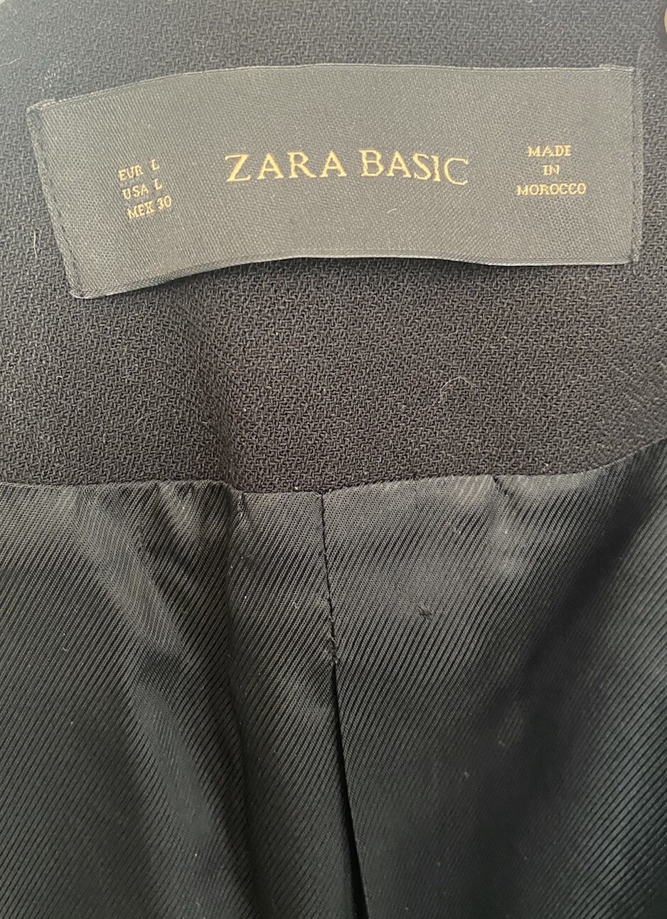 ZARA Basic Blazer Black Silver Tone Top Closure H… - image 6