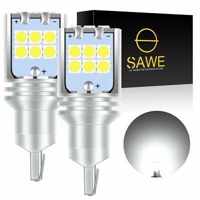 2x SAWE T15 921 912 2100LM 6000K LED Backup Reverse Light White For Camry Maxima