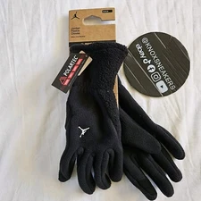 Nike Air Jordan Fleece Polartec Black Winter Gloves Men's Size Medium