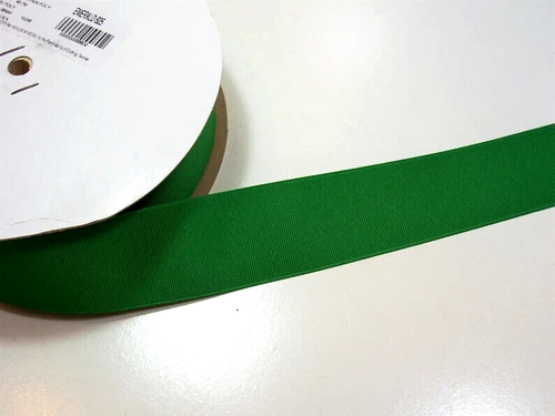 Kelly Green Grosgrain Ribbon 1 1/2" wide x 7 yards Schiff Emerald Polyester B37 - Picture 8 of 8