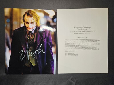 Heath Ledger RARE Joker AUTO w/COA - Signed Dec 2007 at  ''THE''  NY Apartment RIP
