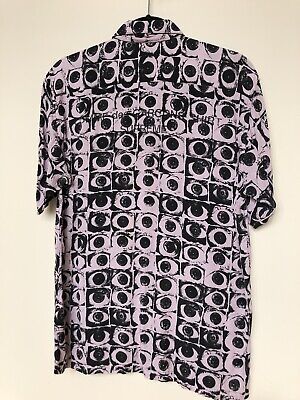 Supreme Comme Des Garcons SHIRT Eyes Rayon Shirt White Size Medium SS17