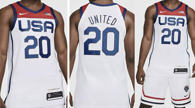Nike 2020 Team USA Authentic Home Basketball Jersey - CT6516-100