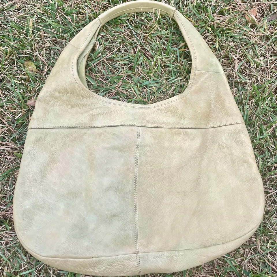 Bolso de hombro hobo verde tejido Foto 2 de 3