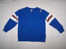 NWT Carter's Boys Sweatshirt Size 2T/2A Blue with Maroon and White Stripes