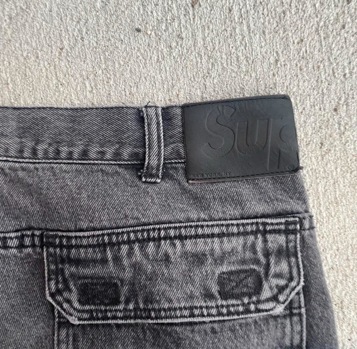 Supreme Double Knee Denim Utility Pant Size 34 Black SS22 100