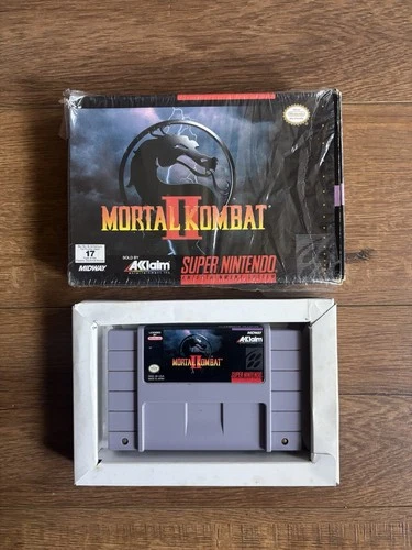 Authentic Mortal Kombat II Game & box Only Super Nintendo SNES Fast Shipping!