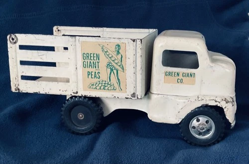 Vintage 1950's Tonka Toys Green Giant Peas White Utility Truck