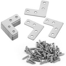 20 Pcs Flat Corner Brace ,1.57 x 1.57 inch/40 x 40 mm Heavy Duty L Right Angle B