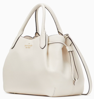 Kate Spade Dumpling Large Ivory White Leather Satchel Bag K8134