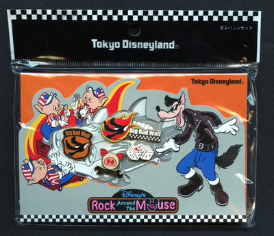 Disney Tokyo 3 Little Pigs & Big Bad Wolf Rock Around the Mouse