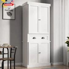 72'' Tall Pantry Cabinet with 4 Doors Adjustable Storage Cabinet for Kitchen NEW