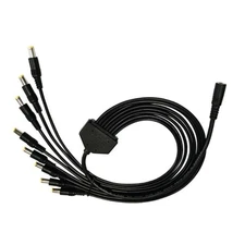 1 Female to 2/3/4/5/8/10 Male Power Splitter Cable 2.5x5.5mm for CCTV Camera