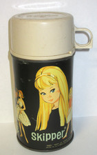 Fiambrera metálica vintage Barbie Skipper Midge 1965 termo marca (Gb2)