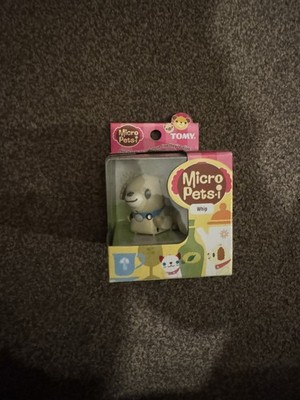 Vintage Tomy Micro Pets Hund mit Ball ''Peitsche'' Brandneu in Box Selten