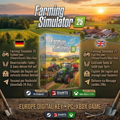 Farming Simulator 25   EU Key Code   PC Steam / GIANTS & Xbox Series    