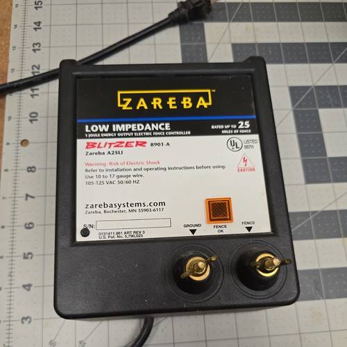 Zareba 25 Mile AC Powered Low Impedance 1 Joule Electric Fence Charger A24LI