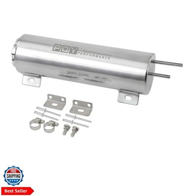 Radiator Coolant Overflow Puke Tank Polished Stainless Steel 3''×10''