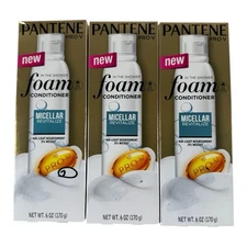 3 pk Pantene Pro-V Foam Conditioner Micellar Revitalize Air-light 6 oz ea NEW