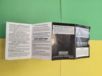 Zelda Top Secrets Messages from Sahasrahla SNES instruction manual