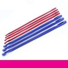 3 Pcs Aluminium Crochet Hooks With Eye For Knitting Sewing And Weaving Tool