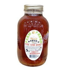 RAW HONEY SWEET WILDFLOWER 5 LBS 100 PURE RAW UNFILTERED HONEY In Glass 5LB