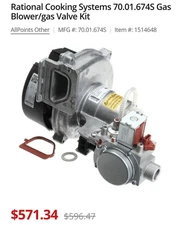 Rational Combi Oven Gas Valve Blower Assembly