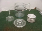 Vintage Pyrex Flameware Glass 6-9 Cup Percolator Coffee Pot Complete - 7759