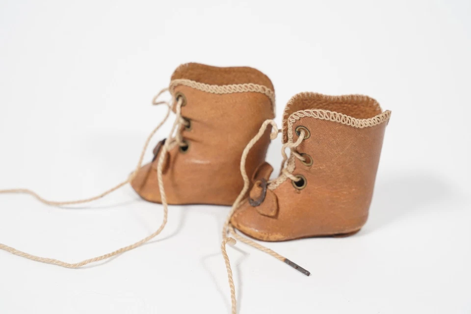 Chaussures pour poupée française ancienne.Antique doll. - Photo 3/4