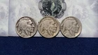 Lot of 3 Buffalo Nickels 5c 1919 D, 1920 D & 1926 S