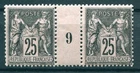 France-Michel 80 Pair with Print Year (Yvert 97 mil. 9) unused*/MH