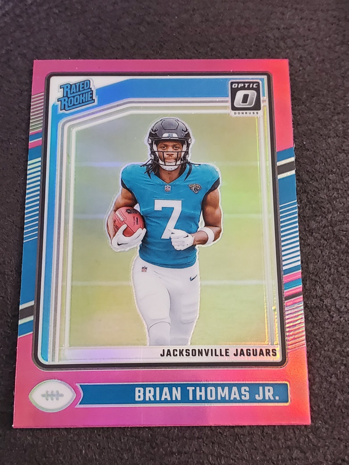 2024 Panini Donruss Optic - Rated Rookie Brian Thomas Jr. #214 Pink Prizm (RC)