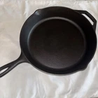 RESTORED Vintage Lodge Cast Iron Skillet 10SK Dual Handle SEASONED USA