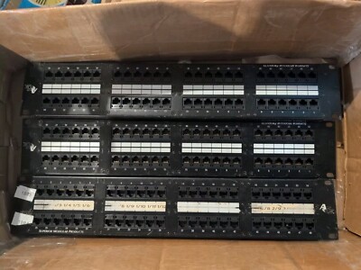 (3) pack lot Superior Modular Products 48-Port A5E Patch Panel E137579 LR90322