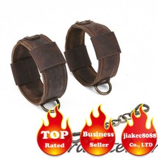 Cowhide Retro Genuine Leather Foot Ankle Cuffs Restraints Accessories for Couple