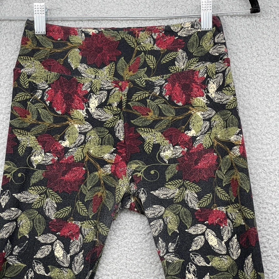 Legging Lularoe Mujer Multicolor Floral Cintura Elástica Elastizado Talla Única Foto 2 de 4