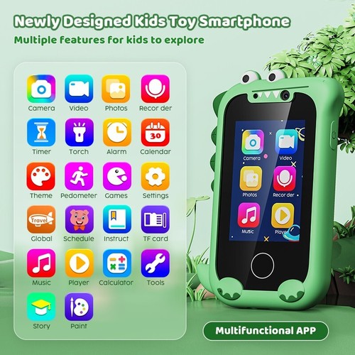 Kids Smart Phone Touchscreen Toddler Toy Educational Games Gifts Boys Girls New - Picture 19 of 21