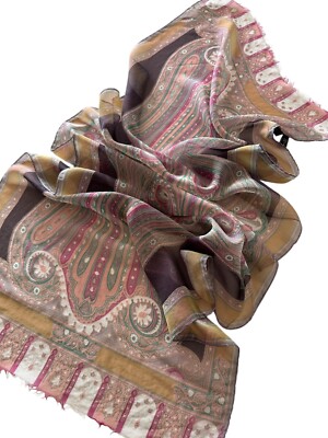 ETROピンクと青のペイズリー 100%シルク made in Ita ETROピンクと青のペイズリー 100%シルク made in Ita