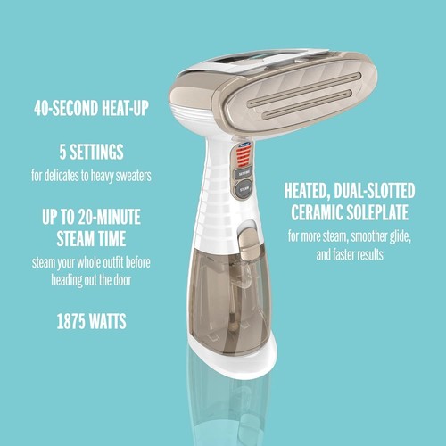 Conair Handheld Garment Steamer for Clothes, Turbo ExtremeSteam 1875W - Picture 4 of 7