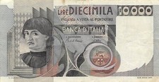Billete circulado Italia 10.000 liras 3.11.1982 serie SC - C MPCZ
